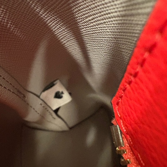 Kate Spade Red Pebbled Leather Eva Medium Zip Top Convertible Satchel - Picture 14 of 16